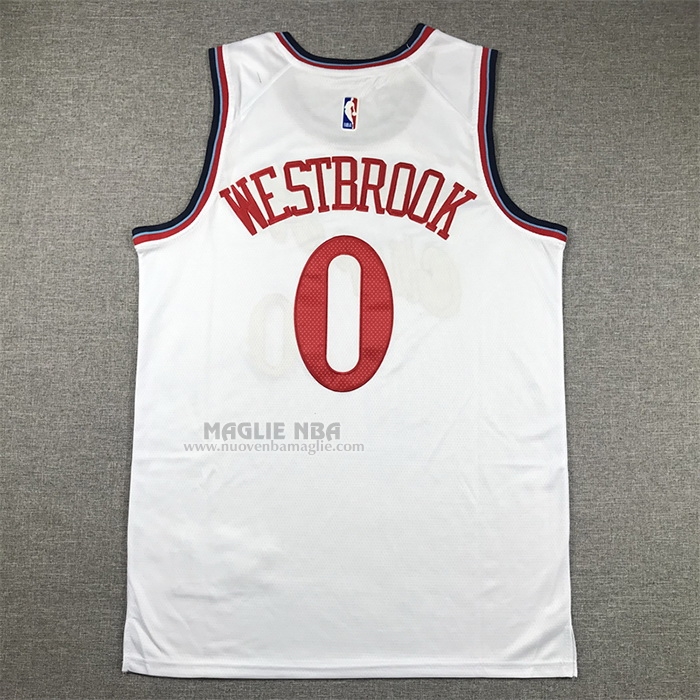 Maglia
 Russell Westbrook NO 0 Los Angeles Clippers Association 2024-25 Bianco
